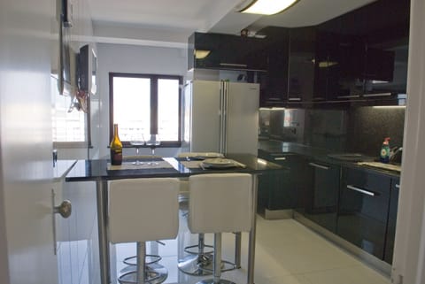 Deluxe Duplex, 3 Bedrooms, Sea View | Private kitchen | Full-size fridge, microwave, oven, stovetop