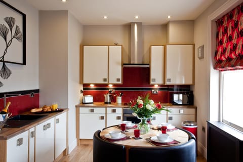 Apartment, 1 Bedroom (Pittville Suite) | Private kitchen | Fridge, microwave, coffee/tea maker, electric kettle