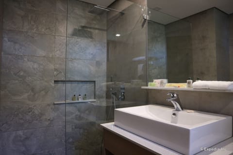 Premier Suite | Bathroom | Free toiletries, hair dryer, slippers, bidet