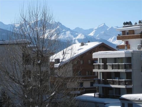 Winter view from the living room and living room balcony