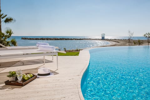 Outdoor pool, pool umbrellas