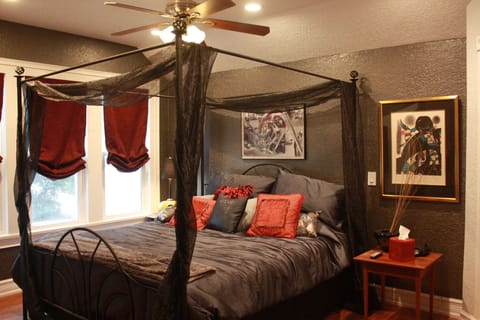 The Steel Horse Room | Individually decorated, laptop workspace, blackout drapes, soundproofing