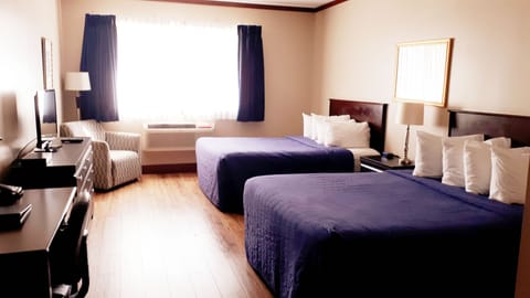 Premium bedding, desk, blackout drapes, iron/ironing board