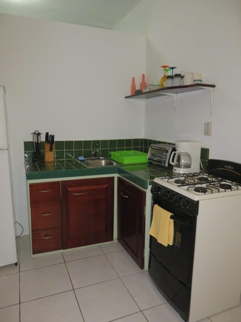 Designed for Easy Care Cooking incl. Full-Sized Fridge, Stove/Oven, kitchenware