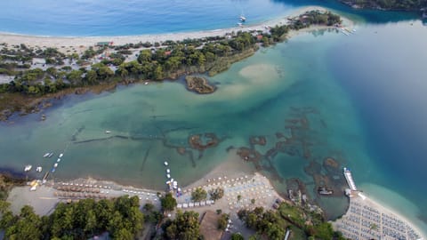 Private beach, sun loungers, beach umbrellas, kayaking