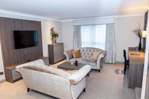 Superior Double Room, 1 King Bed | Living room | Flat-screen TV