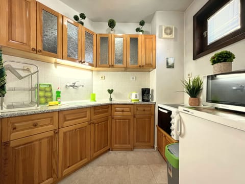 Comfort Apartment, Terrace | Private kitchen | Fridge, microwave, stovetop, coffee/tea maker