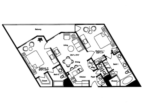 The Floor Plan of the unit.