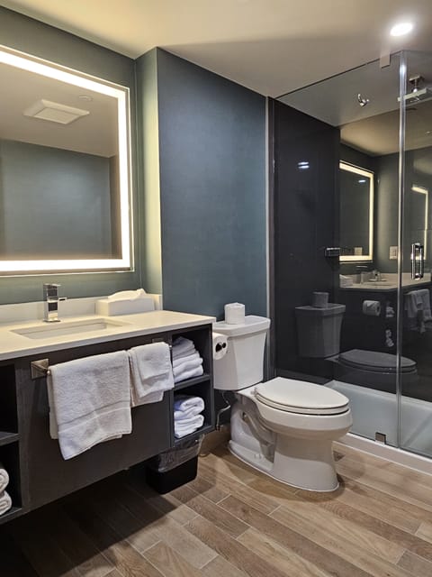Deluxe Room, 1 King Bed, Kitchenette, Corner (Deluxe Kitchenette Suite 1 King Bed) | Bathroom | Free toiletries, hair dryer, towels, soap