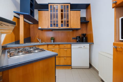 Apartment, 3 Bedrooms, Kitchen | Private kitchen | Fridge, microwave, stovetop, dishwasher