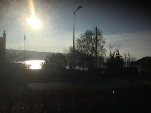 Loch view at dusk from front garden