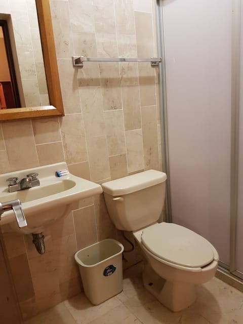 Bathroom | Shower, towels, soap, toilet paper