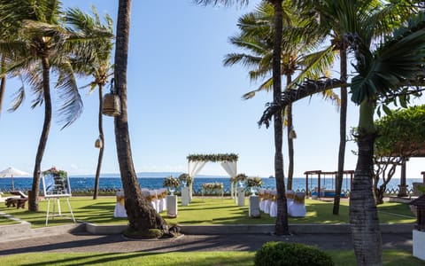 Outdoor wedding area