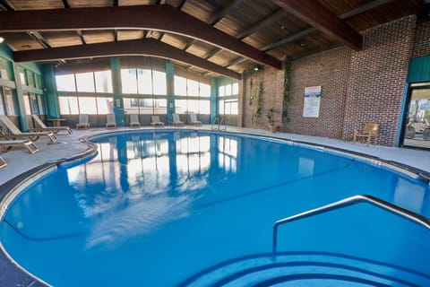 Indoor pool, open 7:00 AM to 10:00 PM, sun loungers