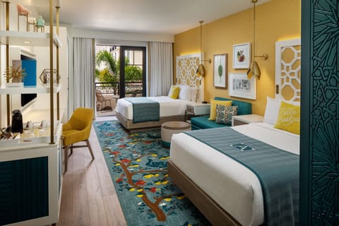 Classic Room, 2 Queen Beds, Balcony | Premium bedding, pillowtop beds, in-room safe, desk