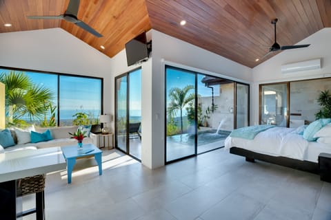 Villa, 1 King Bed, Private Pool, Sea View | Living area | Flat-screen TV