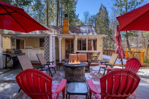 Relax around the fire pit in this large 1/2 acre yard.