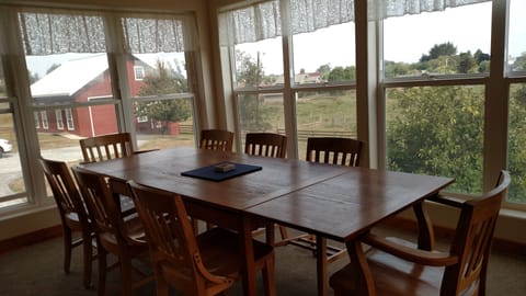 Dining room table with great pasture and wild life views!