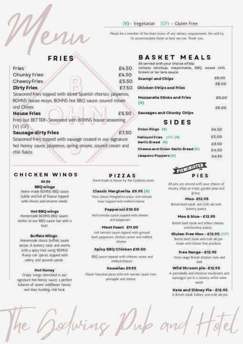 Lunch and dinner served