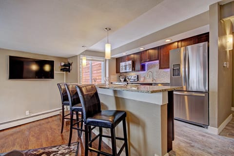 Condo, 2 Bedrooms | Private kitchen | Full-size fridge, microwave, oven, stovetop