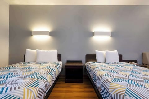 Standard Room, 2 Double Beds, Non Smoking, Refrigerator & Microwave | Free WiFi, bed sheets