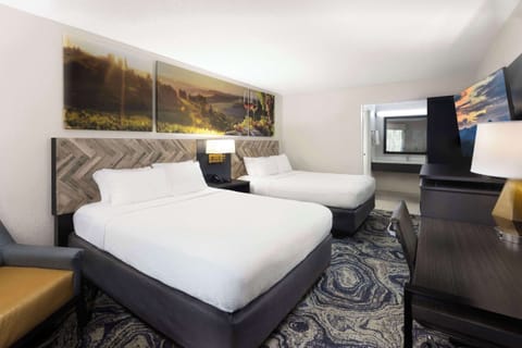 Standard Room, 2 Queen Beds, Non Smoking | Desk, blackout drapes, iron/ironing board, free WiFi