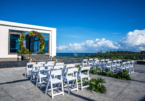 Outdoor wedding area