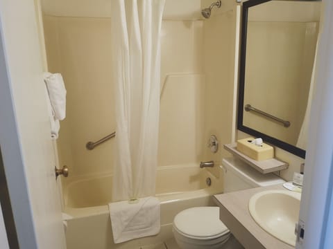 Room, 1 King Bed, Non Smoking | Bathroom | Shower, hair dryer, towels