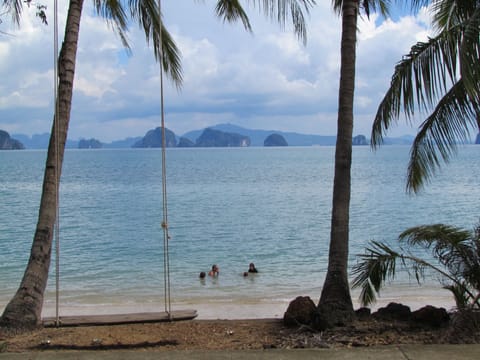 On the beach, beach massages