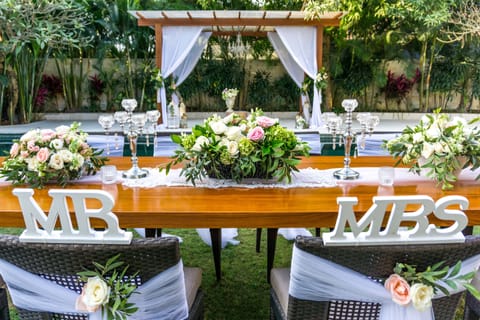 Outdoor wedding area