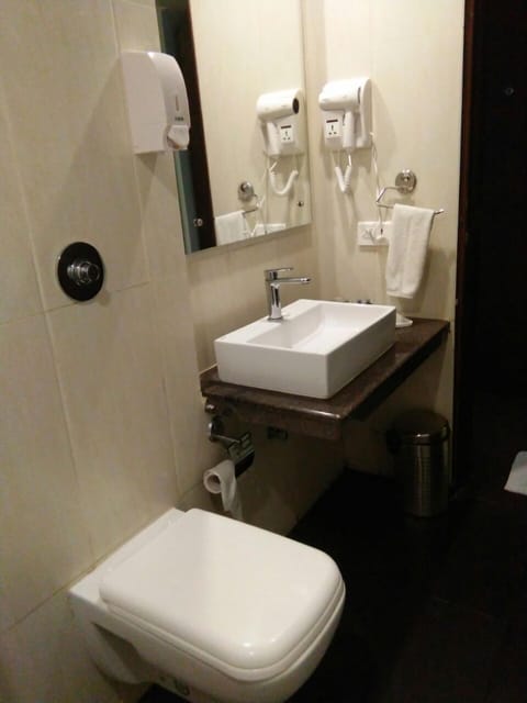Deluxe Twin Room | Bathroom | Shower, free toiletries, hair dryer, slippers