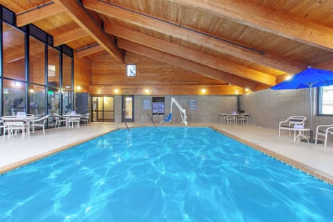Indoor pool, open 6 AM to 10 PM, sun loungers