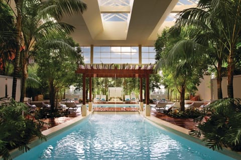 Indoor pool, seasonal outdoor pool, cabanas (surcharge), sun loungers