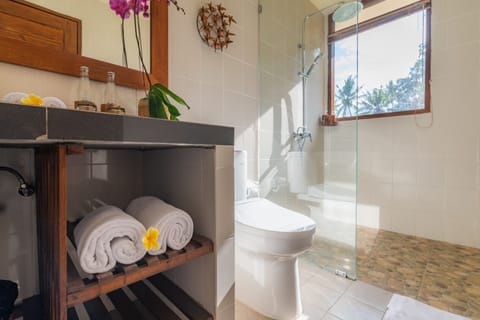 Suite | Bathroom | Shower, rainfall showerhead, free toiletries, hair dryer