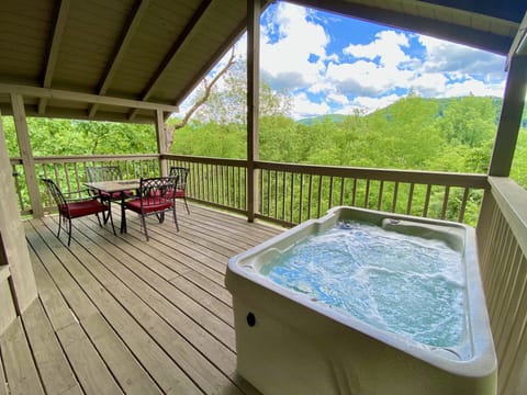 Cabin, 1 Bedroom | Outdoor spa tub