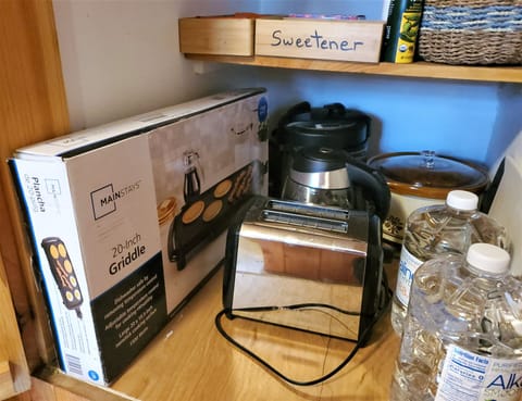 Kitchen pantry - grill, toaster, crock pot, and instant pot