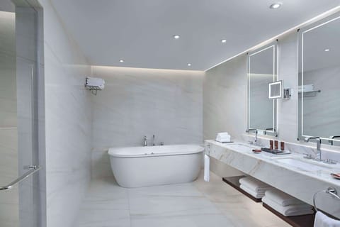 Royal Suite, 1 King Bed | Bathroom | Separate tub and shower, deep soaking tub, designer toiletries