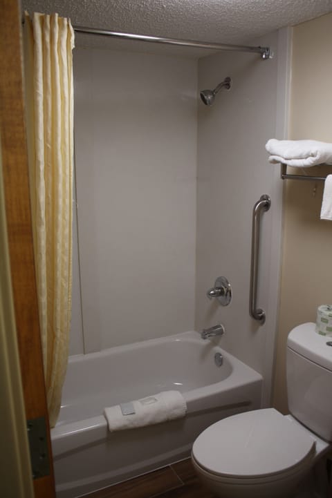 Room, 1 King Bed, Jetted Tub (No Pets Allowed) | Bathroom | Rainfall showerhead, hair dryer, towels