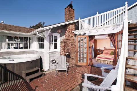 patio and hot tub - King room opens to private patio and hot tub