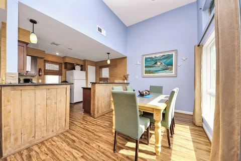 kitchen and dining area