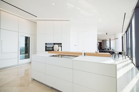 Luxury Penthouse | Private kitchen | Fridge, microwave, oven, stovetop