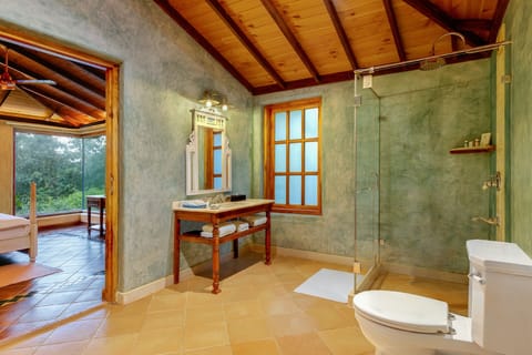 Villa, 1 Bedroom | Bathroom | Shower, rainfall showerhead, hair dryer, bathrobes