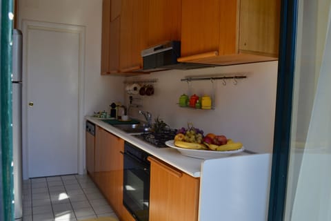 Deluxe Apartment, City View | Private kitchen | Fridge, oven, stovetop, espresso maker