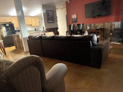 Buckskin Lodge | Living area | LED TV, DVD player, video library