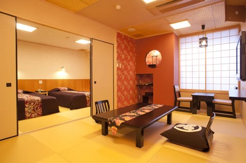 Japanese-Western Room, Private Bathroom (For 2-3 Guests) | In-room safe, desk, iron/ironing board, free WiFi