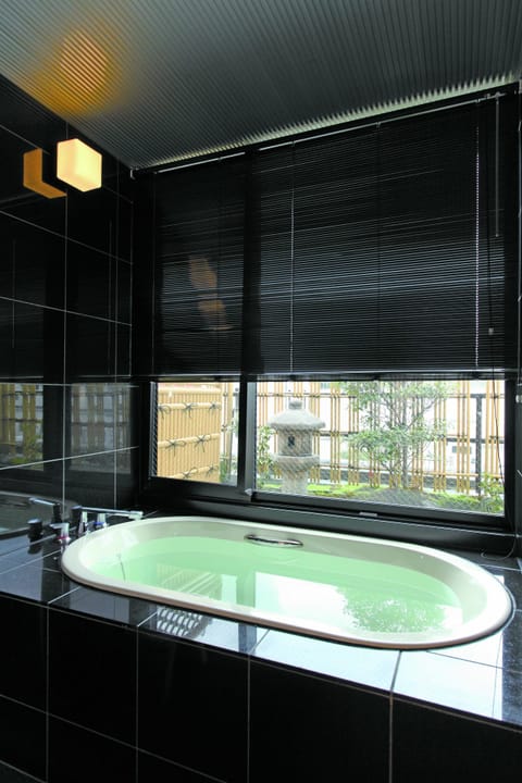 Hanakanzashi Suite, Private Bathroom (For 3 Guests) | Bathroom | Combined shower/tub, deep soaking tub, free toiletries, hair dryer