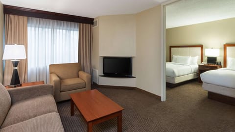 Suite, Non Smoking (2 Double Beds with Sofa bed) | Premium bedding, down comforters, pillowtop beds, in-room safe