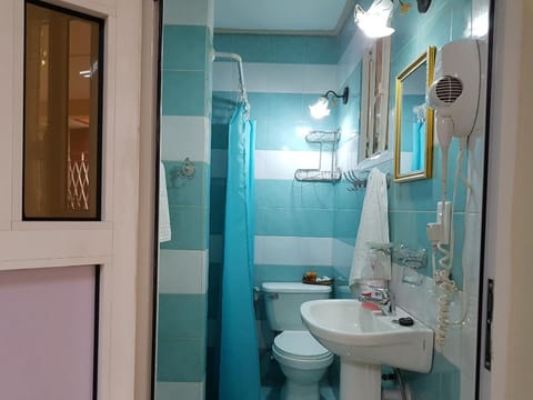 Double Room | Bathroom | Shower, hair dryer, towels