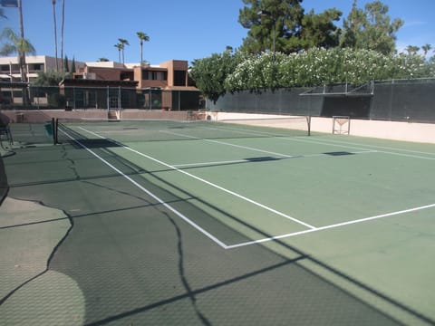 free tennis court from the Hotel