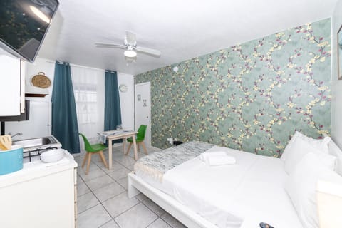 Basic Studio, 1 Queen Bed, Kitchenette, Beachfront | 1 bedroom, iron/ironing board, free WiFi, bed sheets